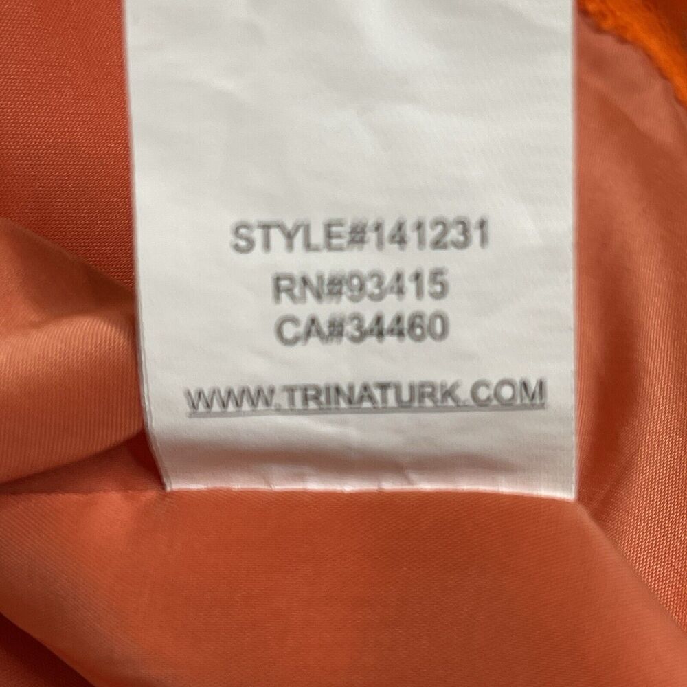 Trina Turk Dress Womens Size 8 Sleeveless V Neck Lined Lace Accent Zip Back Knit - Picture 12 of 12